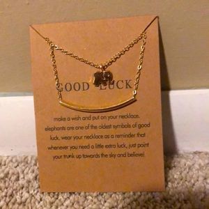 Elephant necklace- good luck- small chain